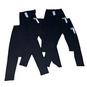 Cat & Jack Girls 6 Pairs Leggings - Stretch Pull-On Legging -black Size XL NEW